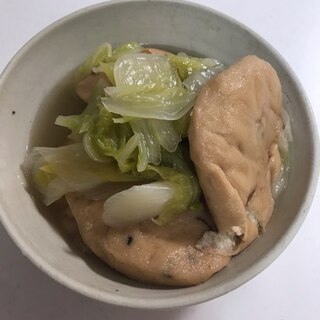 レンジで！がんもどきと白菜の煮物